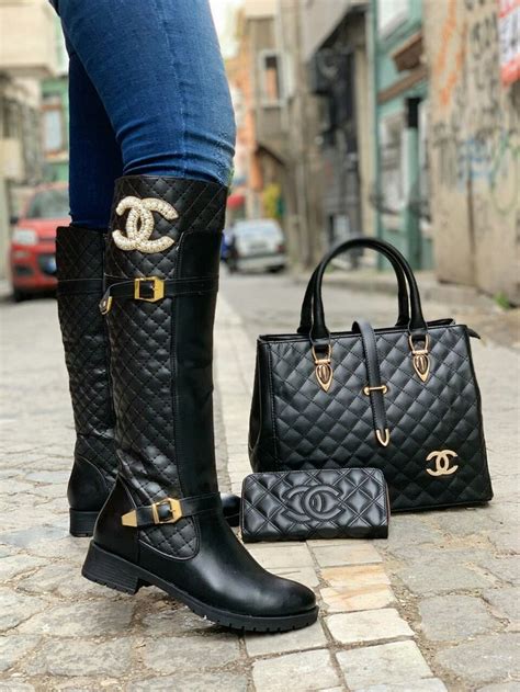 chanel winterjacke|Chanel winter boots.